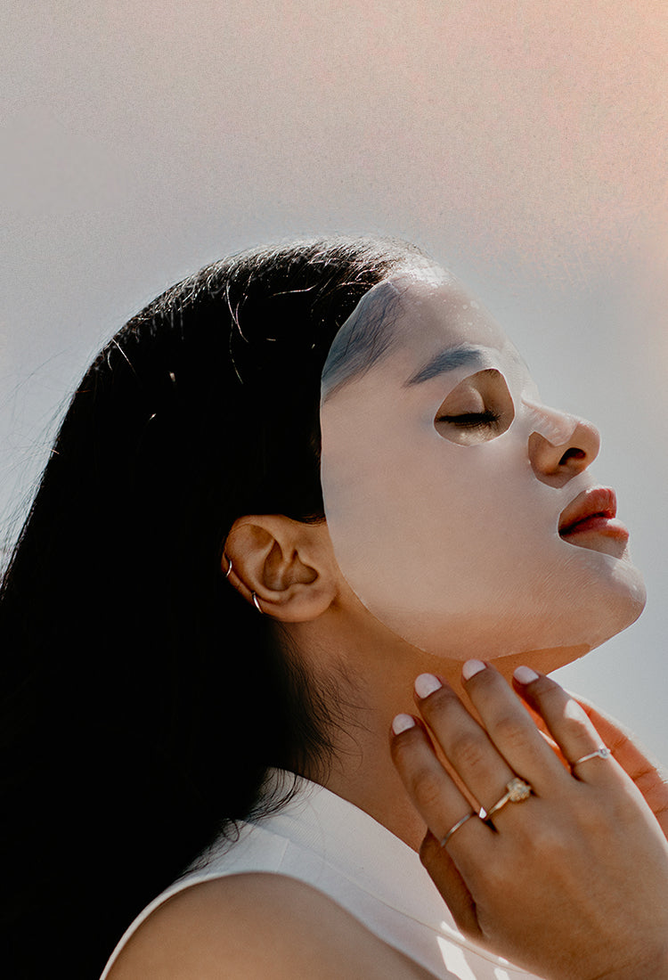 Natural skincare with MĀSK organic sheet mask made from biocellulose