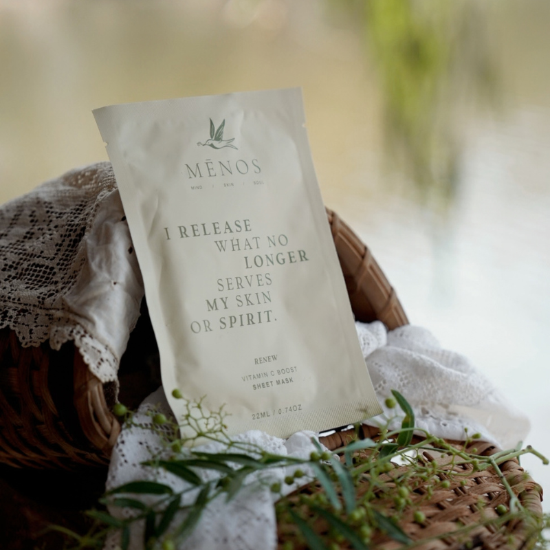 RENEW Vitamin C Biocellulose Sheet Mask by MĒNOS